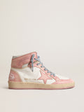 Sky-Star in nappa bianca con stella e inserti in pelle rosa