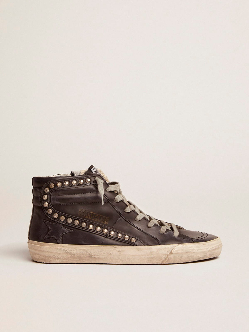 Sneakers Slide uomo con borchie applicate