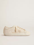 Super-Star in pearl-colored canvas with a tone-on-tone mesh effect star