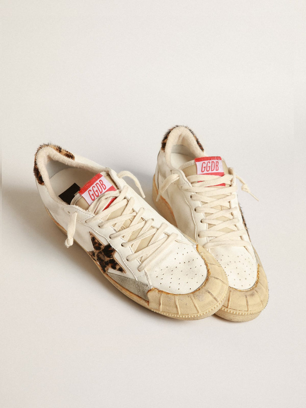 Ball Star in nappa con stella e talloncino in cavallino leo