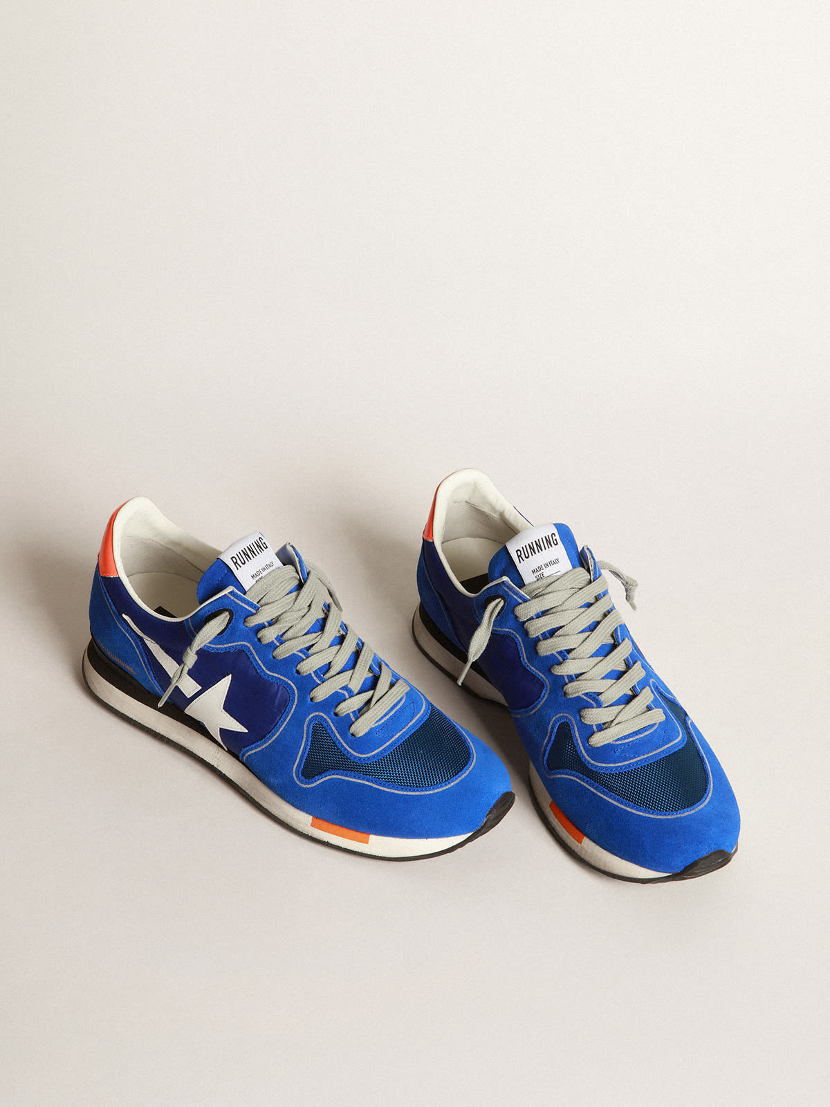Sneakers Running blu elettrico con stella bianca