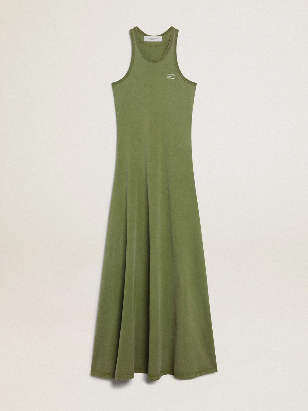Vestito a canotta di color pesto