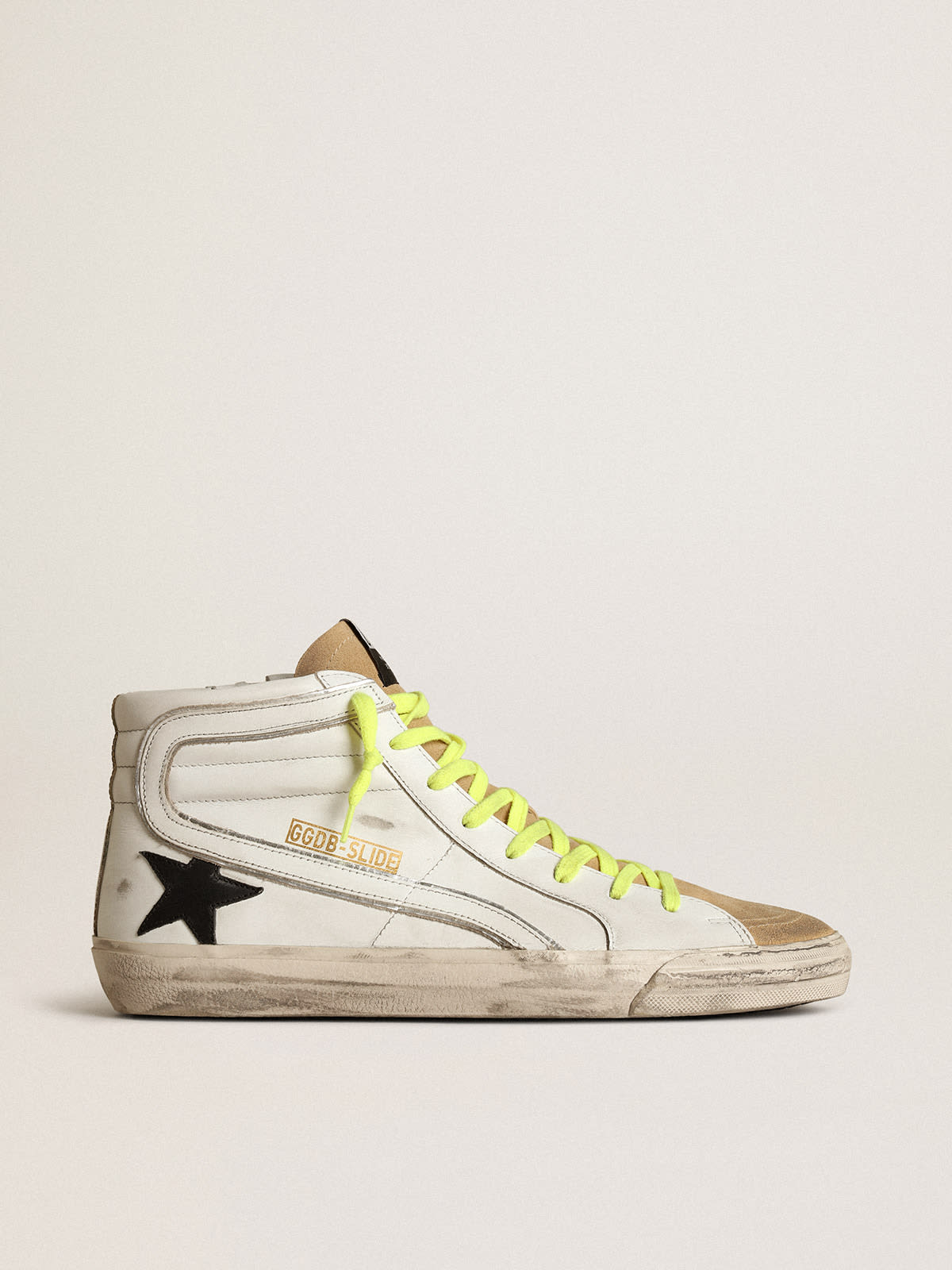Sneakers Slide in suede e pelle con listino camouflage