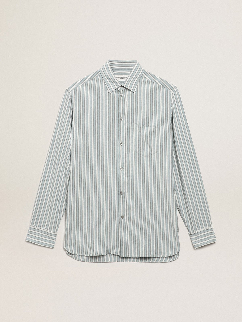 Camicia uomo Collezione Journey con righe di colore acqua