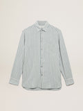 Camicia uomo Collezione Journey con righe di colore acqua