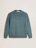 Maglione in mohair color azzurro polvere