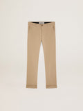 Pantalone chino Collezione Golden in cotone beige