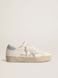 Hi Star con stella in pelle laminata e talloncino azzurro polvere