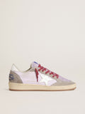 Women's Ball Star LTD in lilac nylon with white leather star and suede inserts