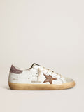 Super-Star con stella color cuoio e talloncino in glitter rosa