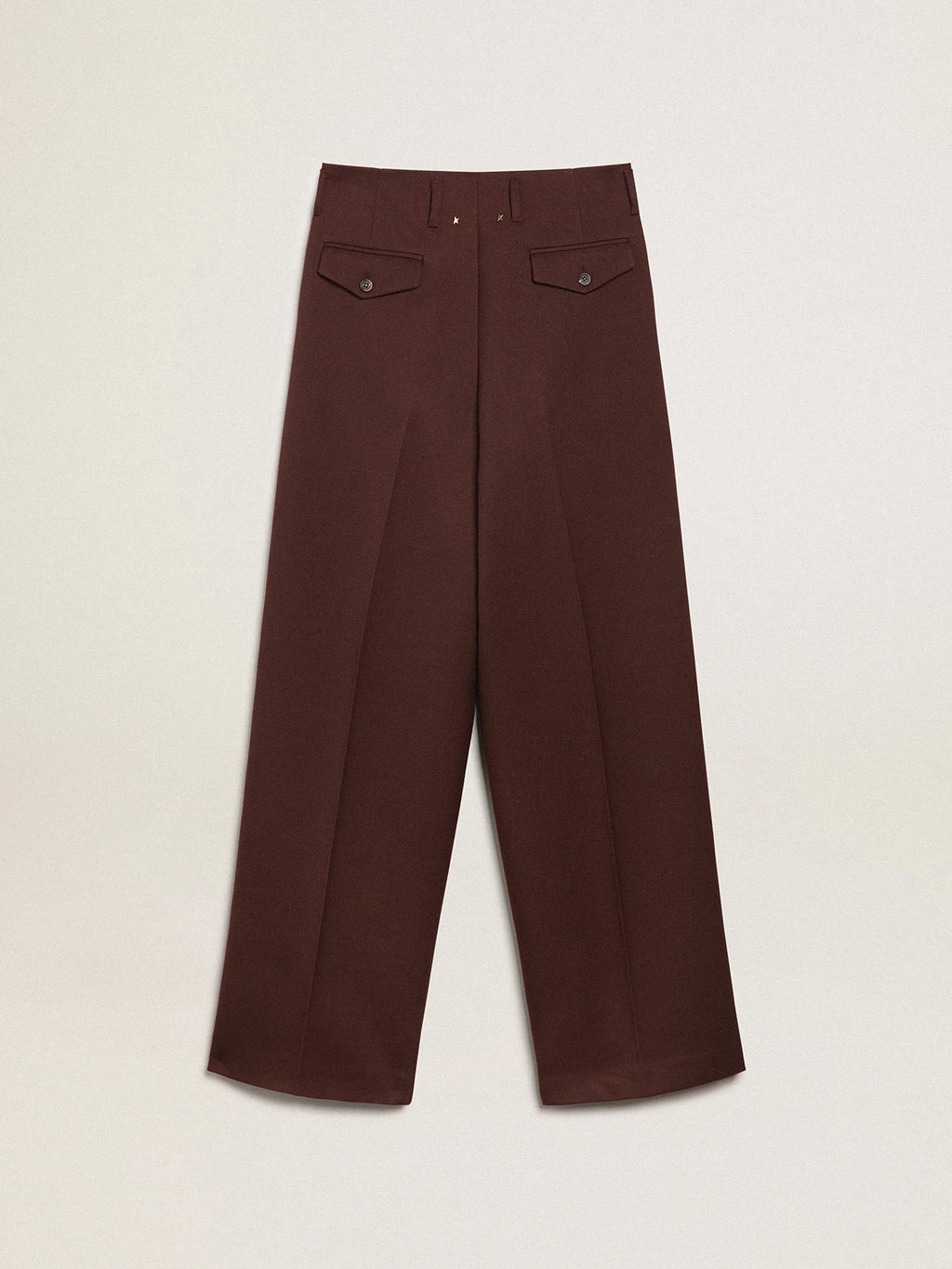 Pantalone Flavia Collezione Journey in gabardine di lana color chicory coffee