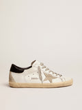 Sneakers Super-Star uomo con talloncino nero e metal studs lettering