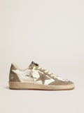 Ball Star Uomo con stella e talloncino in suede tortora