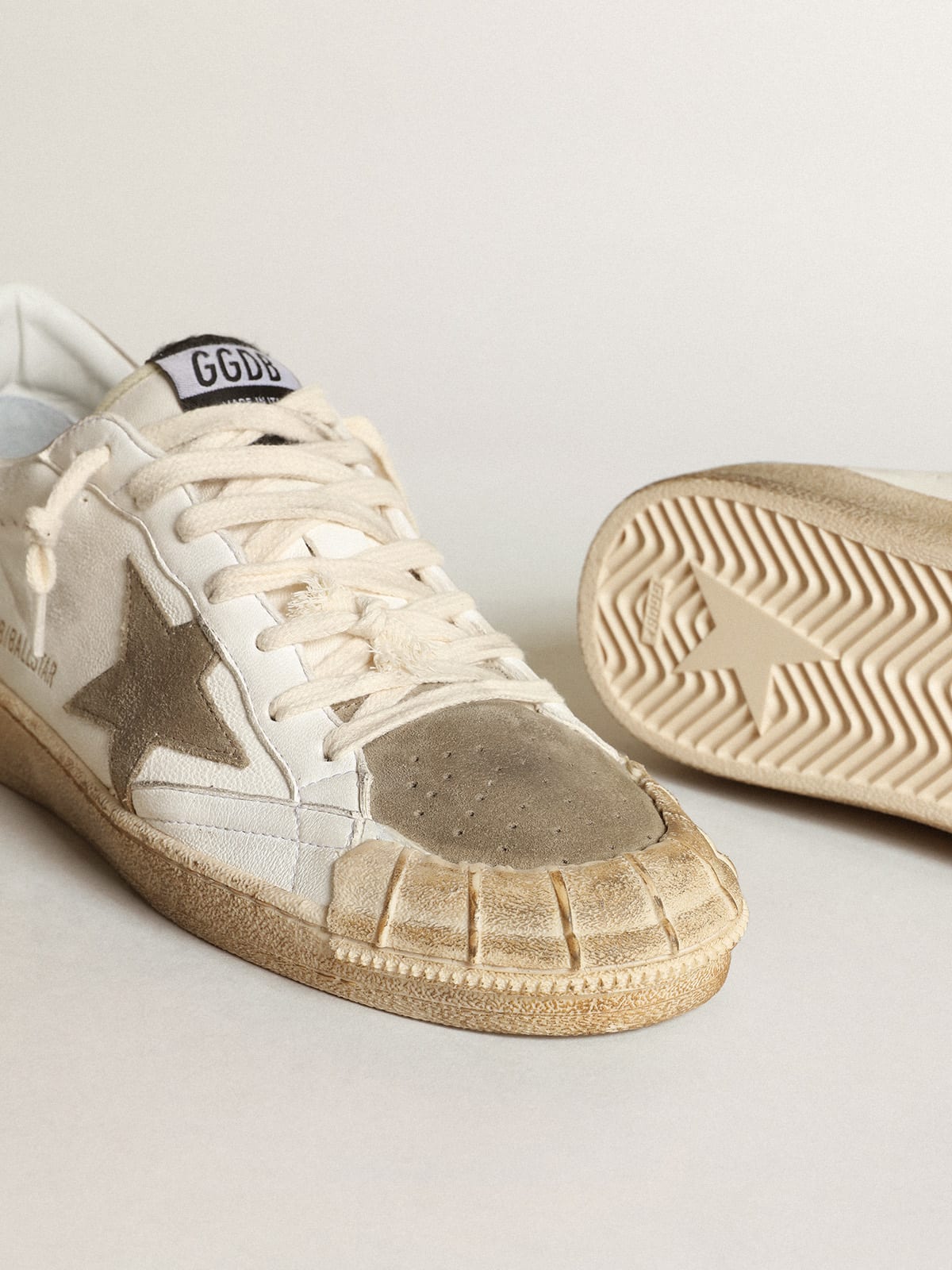 Ball Star Donna LTD bianca con stella e talloncino tortora