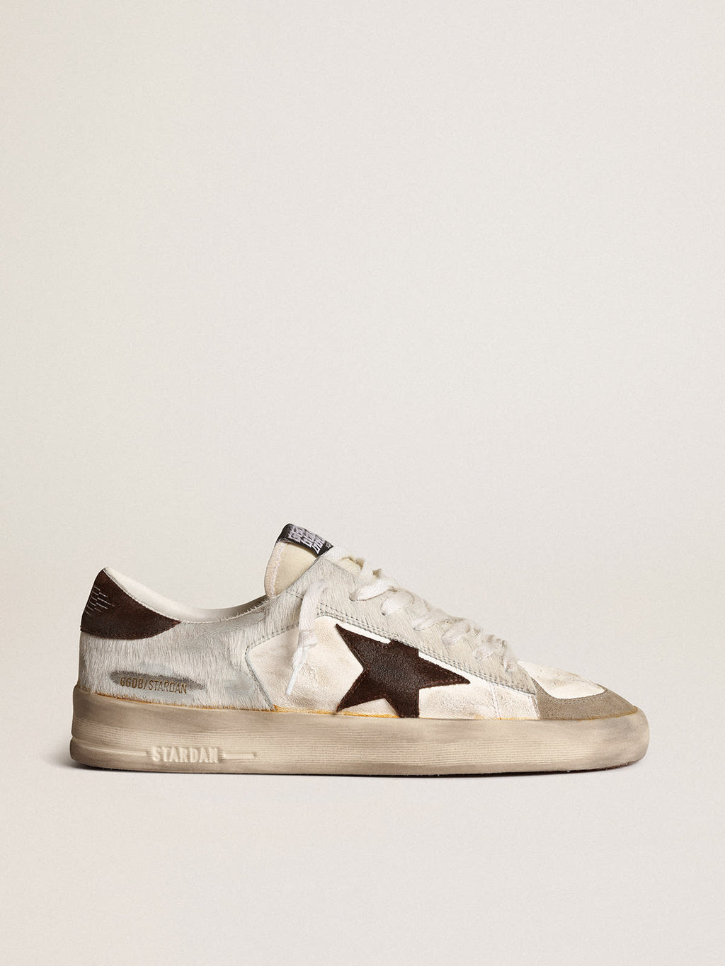 Stardan Uomo in nappa e cavallino con stella in suede marrone