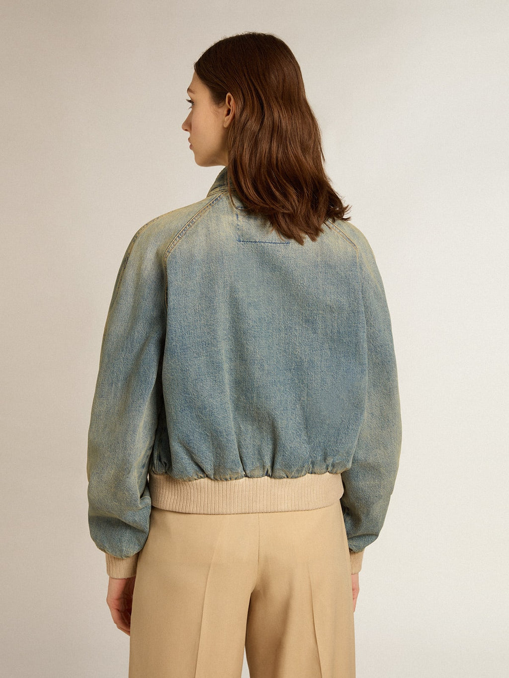 Giacca bomber da donna in denim
