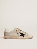 Sneakers Super-Star uomo in pelle con inserto in mesh
