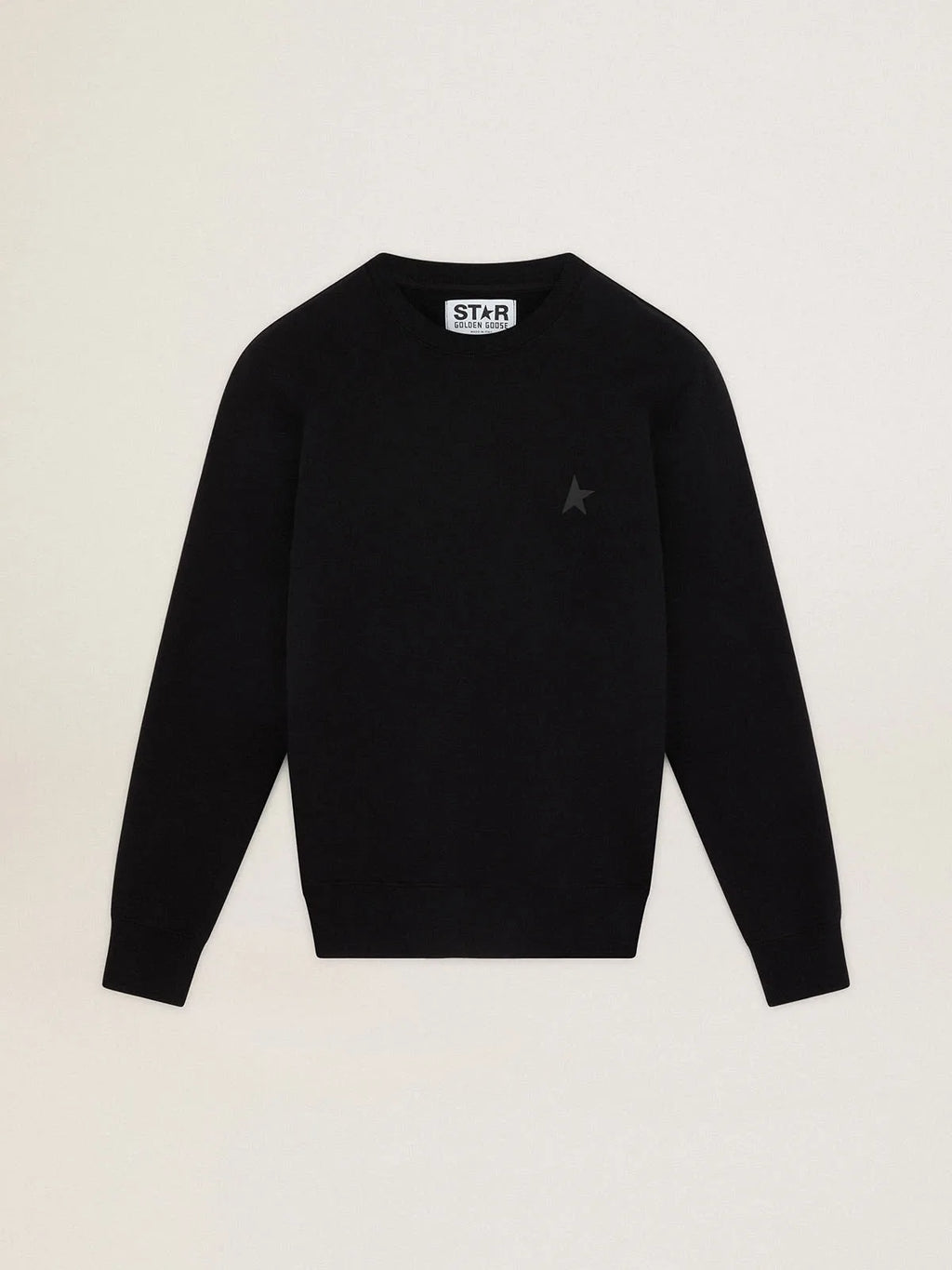 Felpa Archibald Collezione Star di colore nero con stella ton sur ton sul davanti