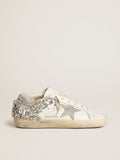Sneaker Super-Star con fodera in shearling e cristalli applicati