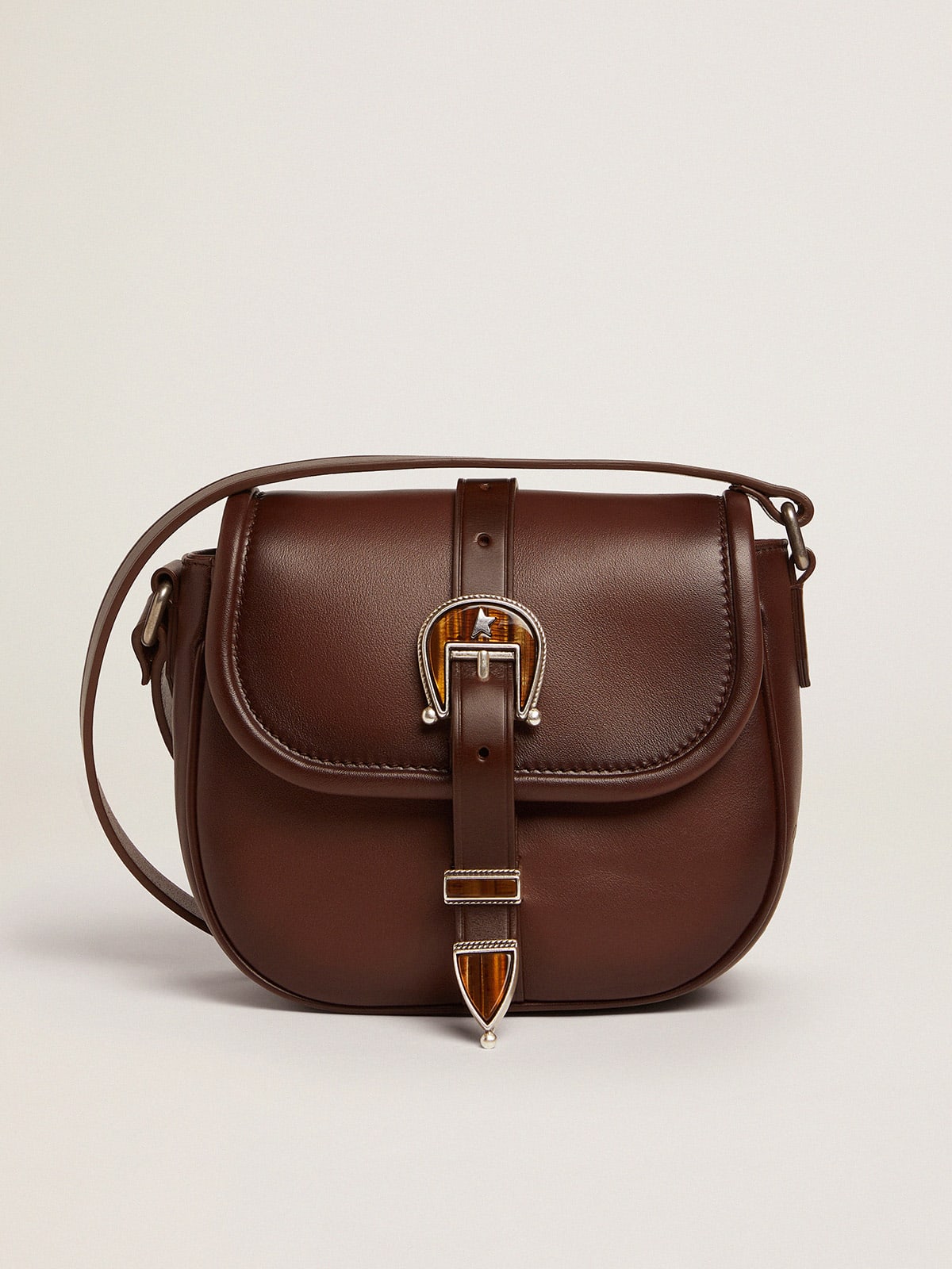 Borsa Rodeo Bag small in pelle cuoio scuro