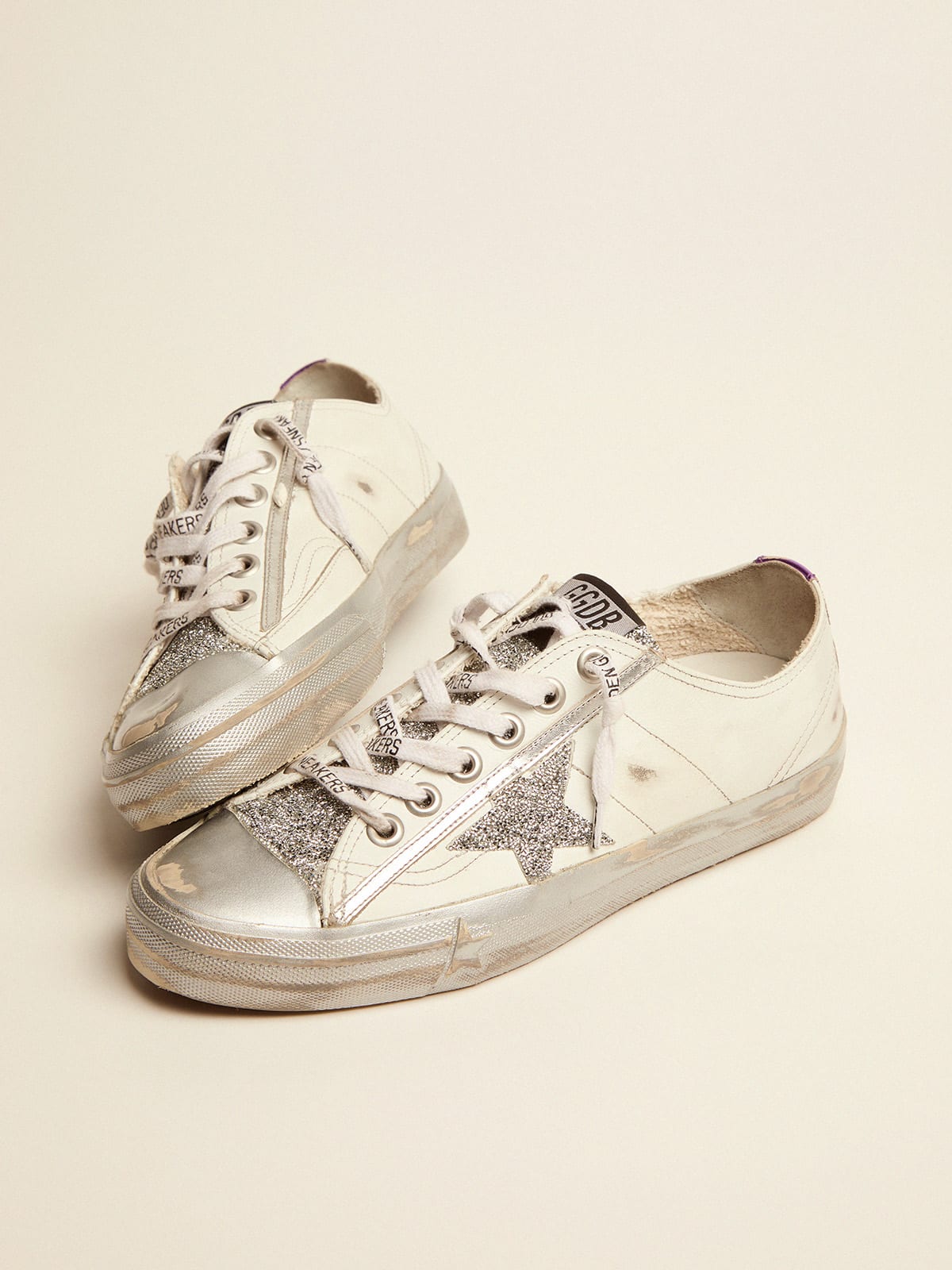 Sneaker V-Star LTD in pelle bianca e cristalli Swarovski
