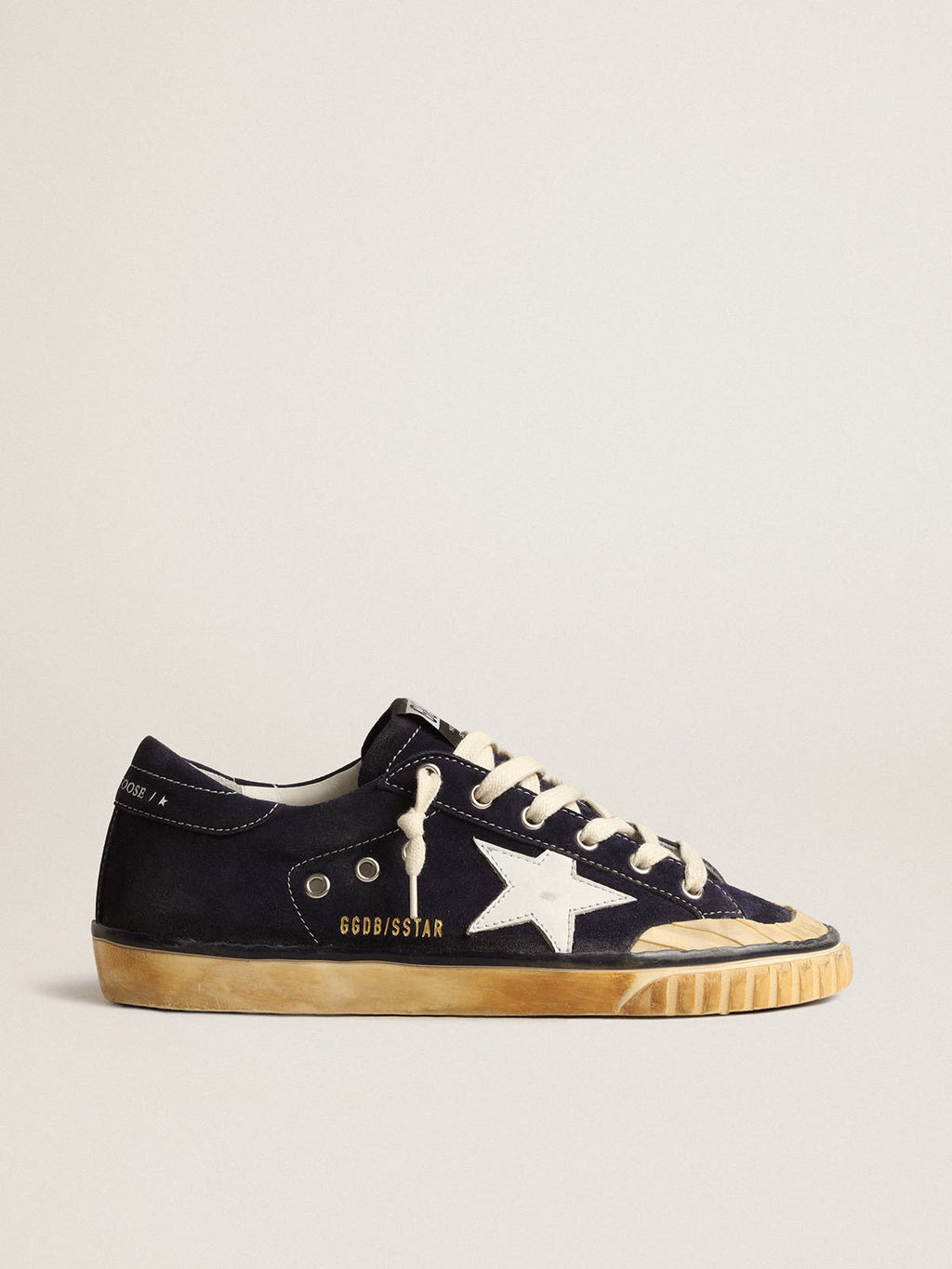 Super-Star Penstar Donna LTD in suede blu con stella bianca