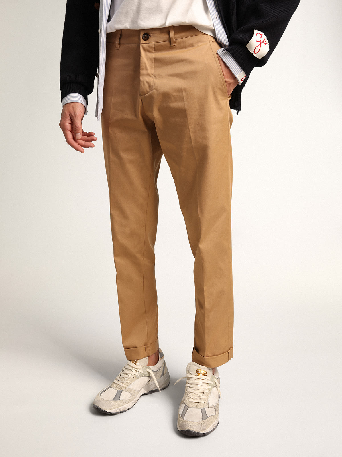 Sneaker Dad-Star in suede bianco e grigio e stella in pelle bianca