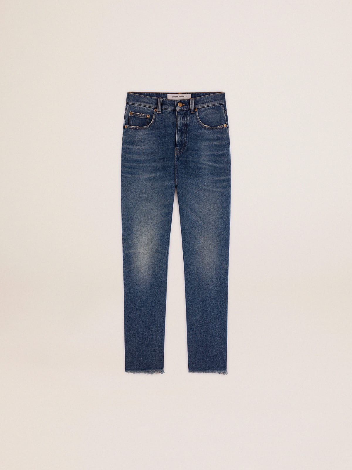 Jeans cropped flare Collezione Golden dal lavaggio medio