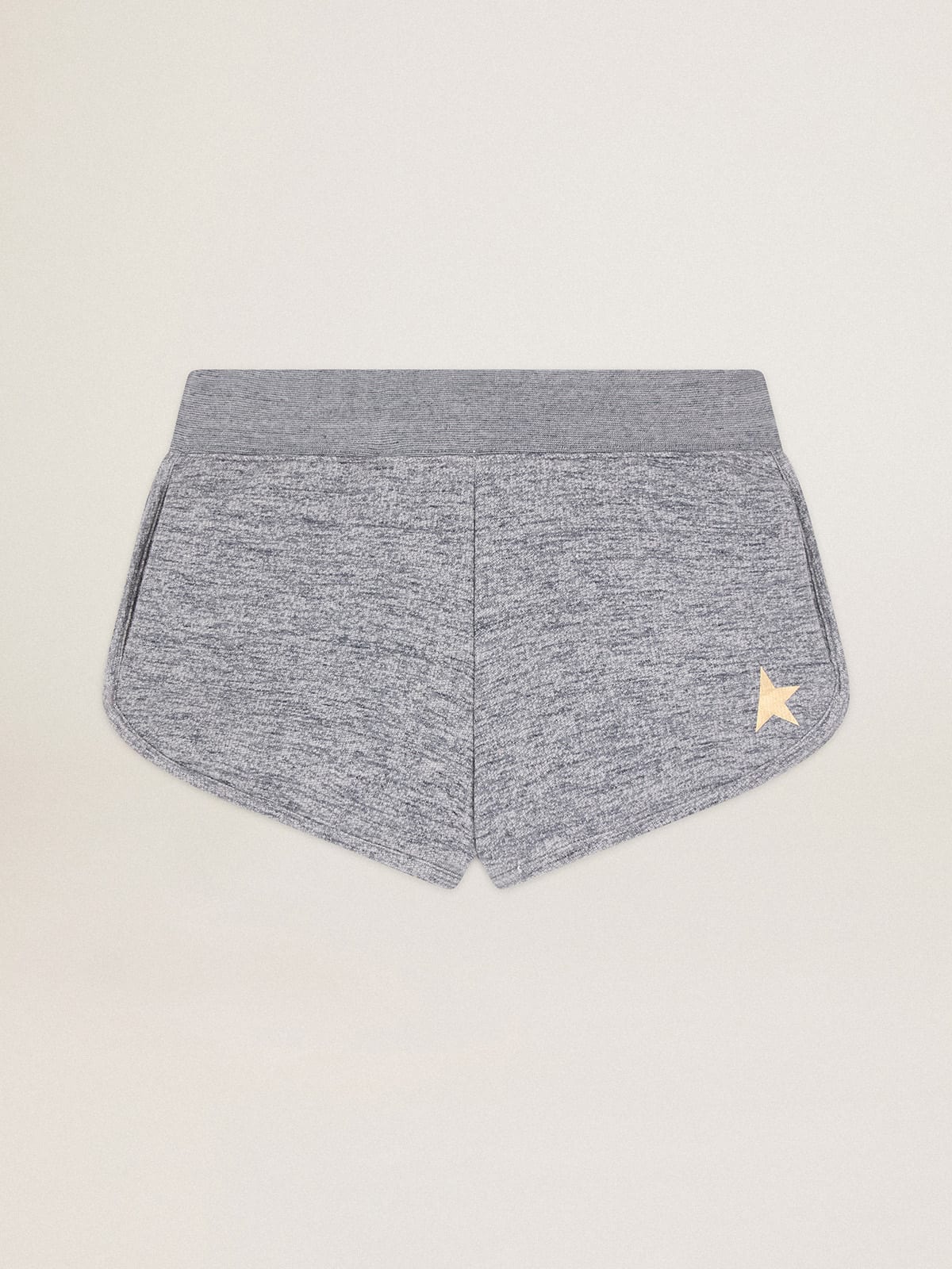 Pantaloncini di colore grigio mélange con stella dorata