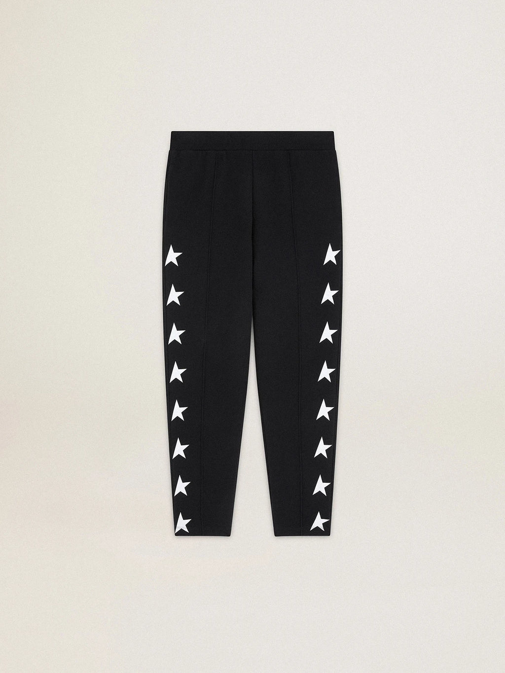 Pantalone jogging di colore nero con stelle bianche a contrasto