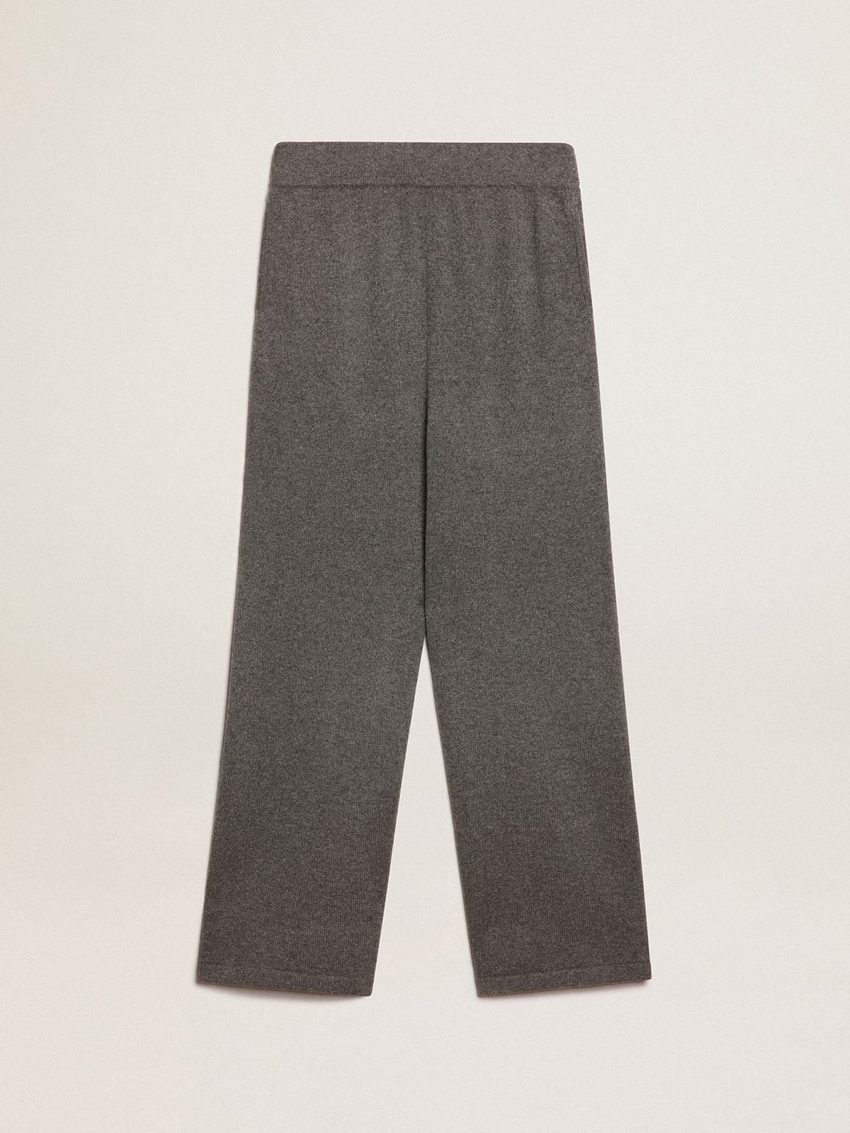 Pantalone jogging donna misto cashmere di colore grigio