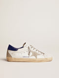 Sneakers Super-Star donna stella in suede talloncino blu