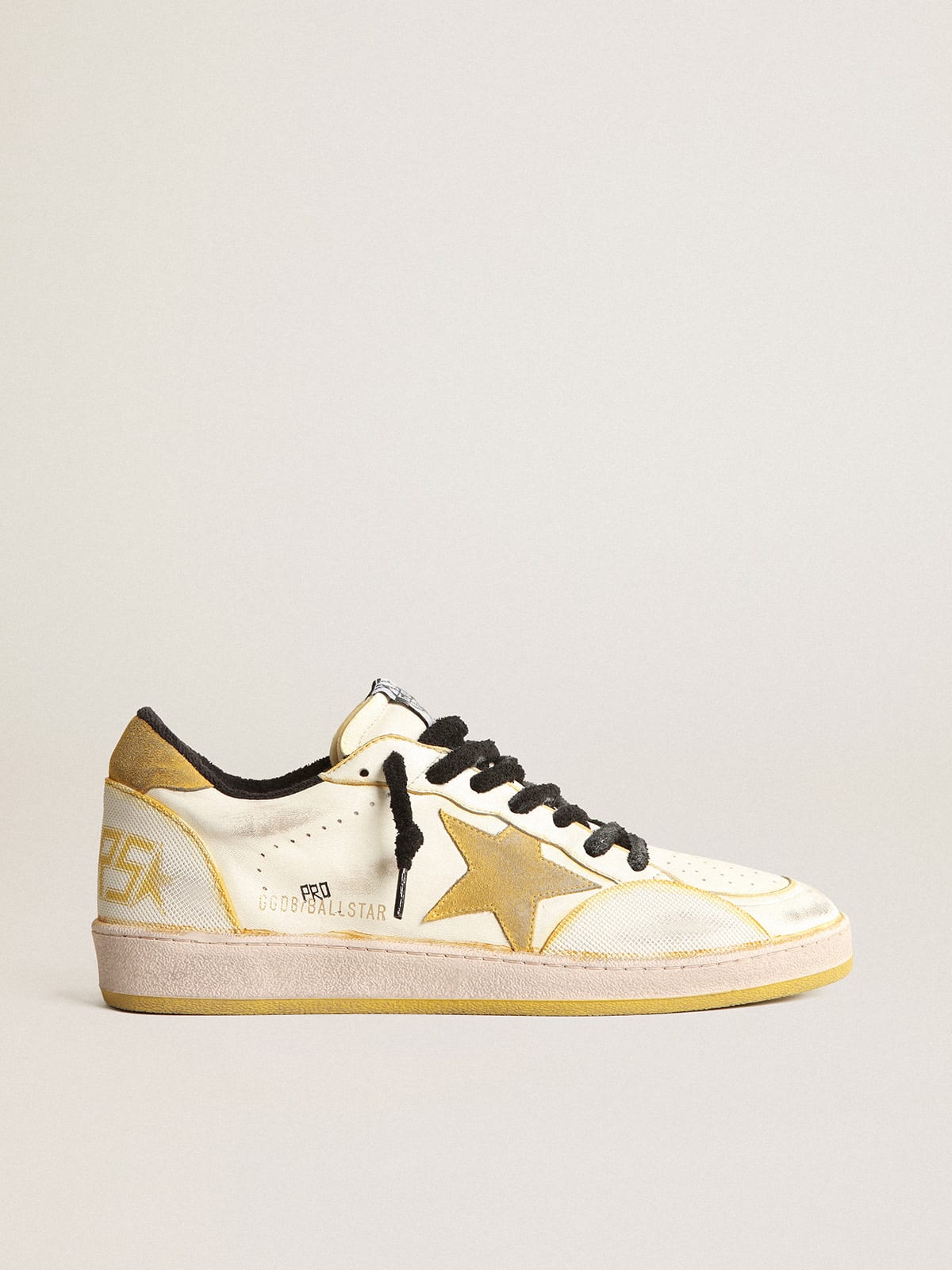 Ball Star Pro Uomo in nappa color crema con inserti in gomma