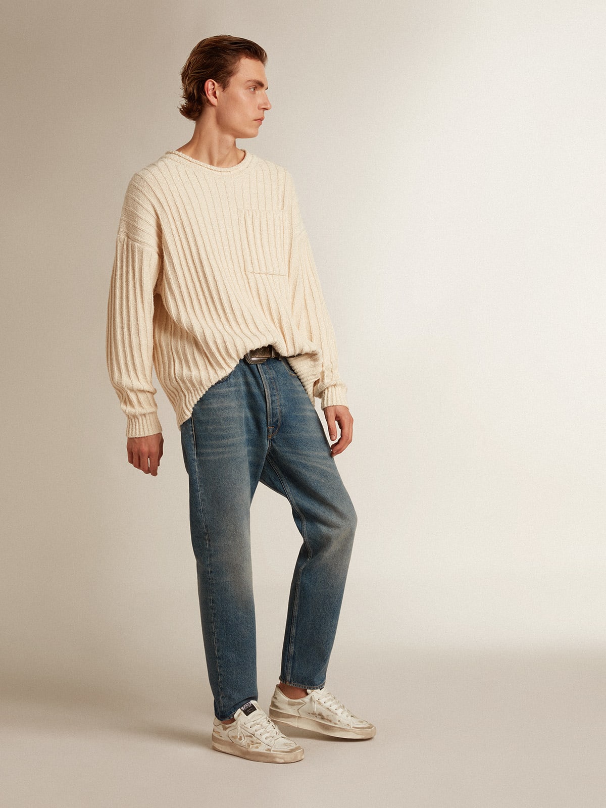 Jeans slim fit Collezione Golden dal lavaggio medio