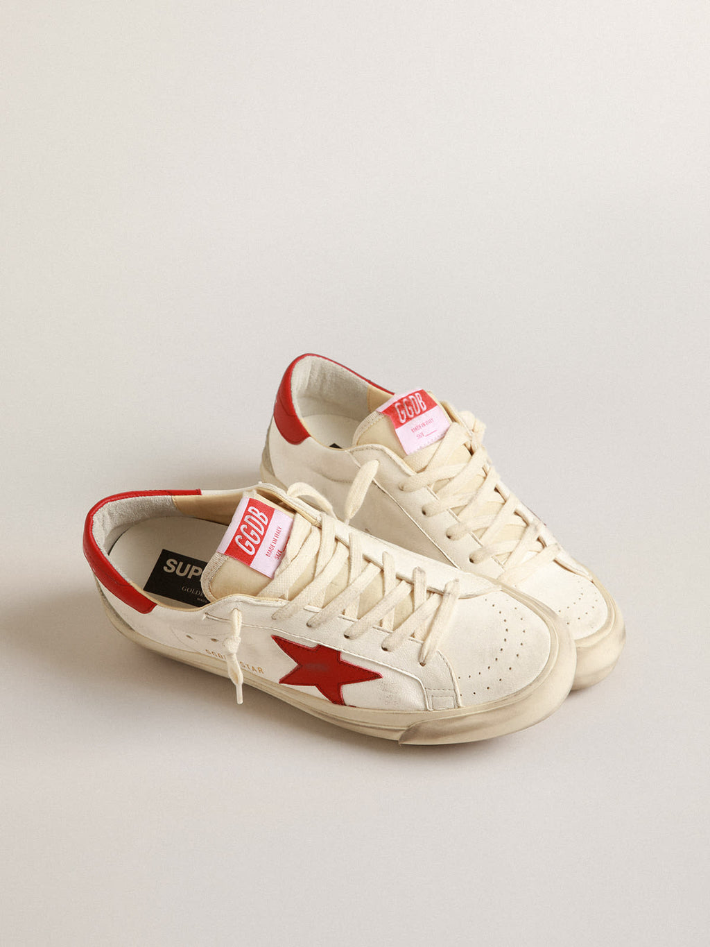 Super-Star Donna LTD in nappa con stella e talloncino rossi