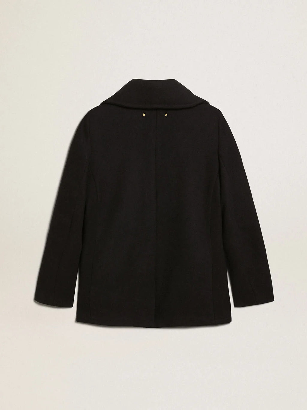 Peacoat da donna blu scuro con bottoni araldici dorati