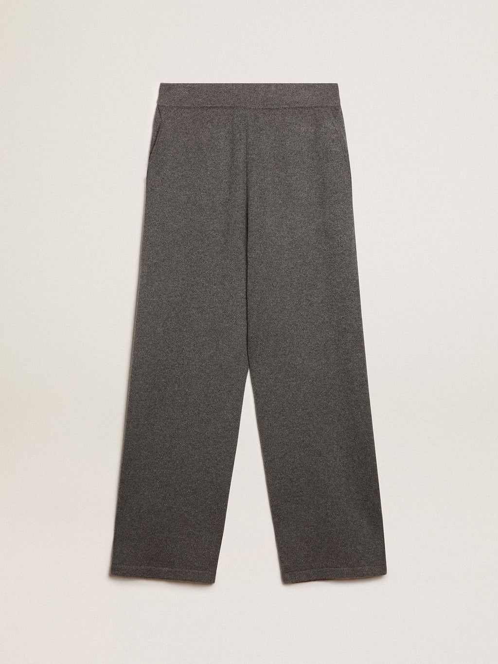 Pantalone jogging uomo misto cashmere di colore grigio melange