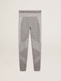 Leggins a mezza cucitura da donna di colore grigio melange
