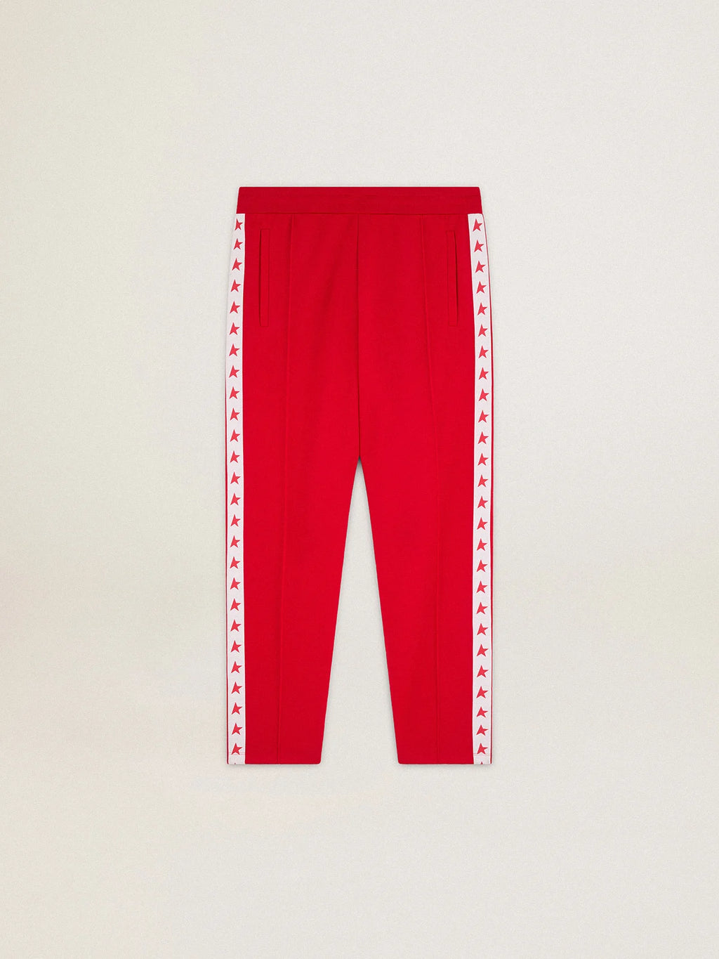 Pantalone jogging da uomo di colore rosso con stelle sui lati