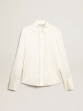 Camicia slim fit color pergamena