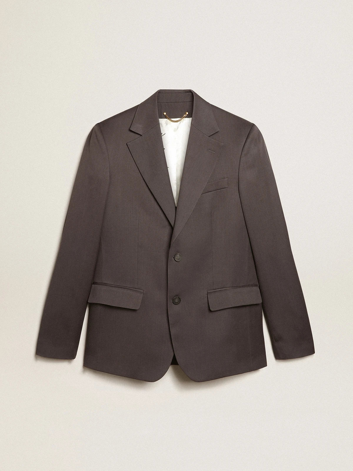 Blazer monopetto in lana color grigio