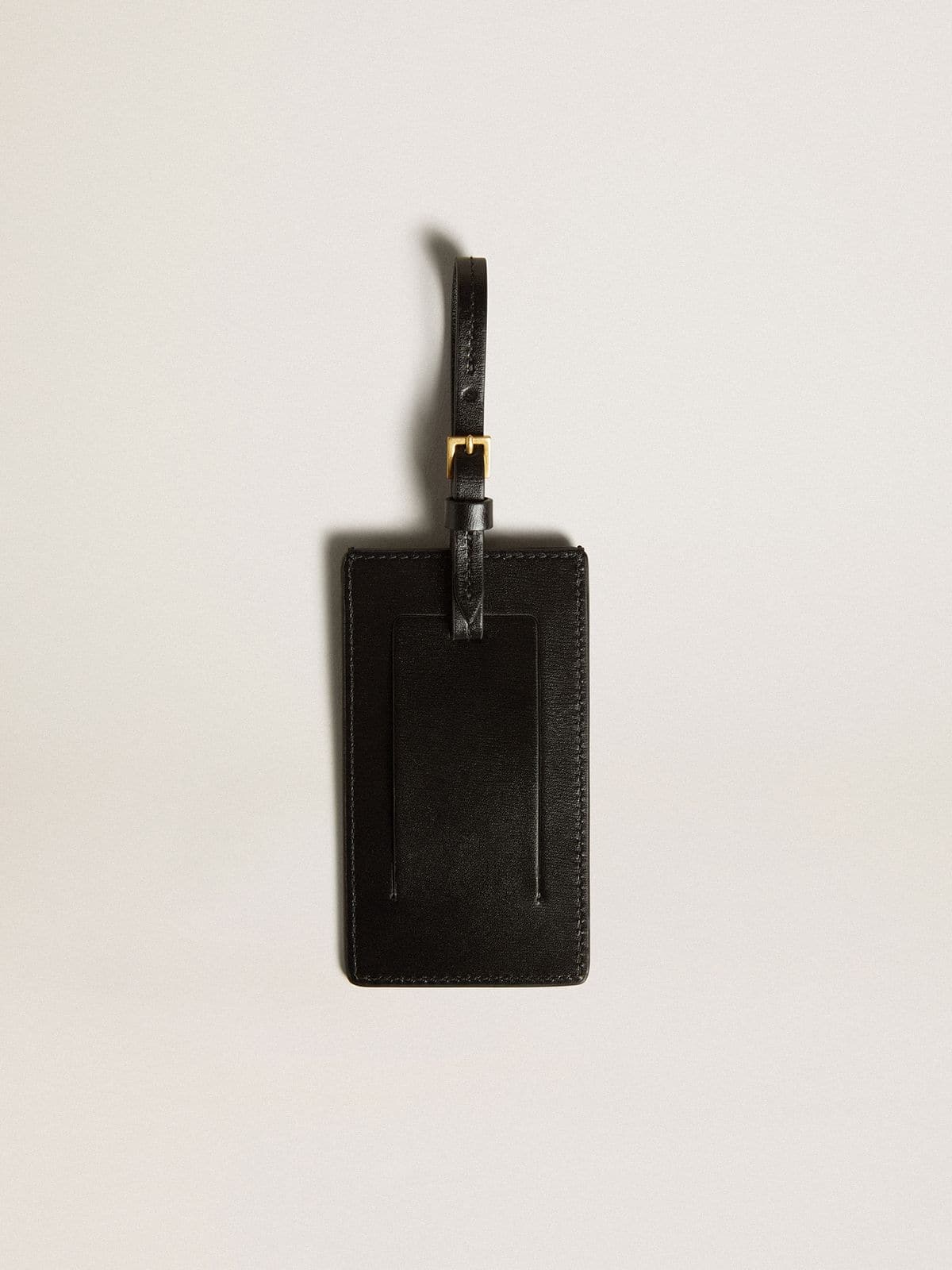 Black luggage tag