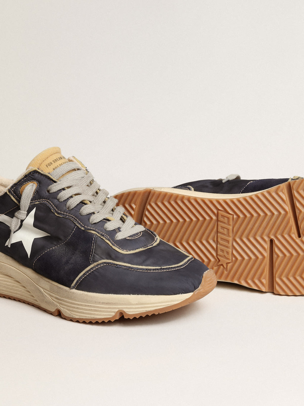 Running Sole in nylon blu con stella stampata bianca