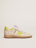Sneaker Ball Star LTD con stella e talloncino in pelle color verde lime