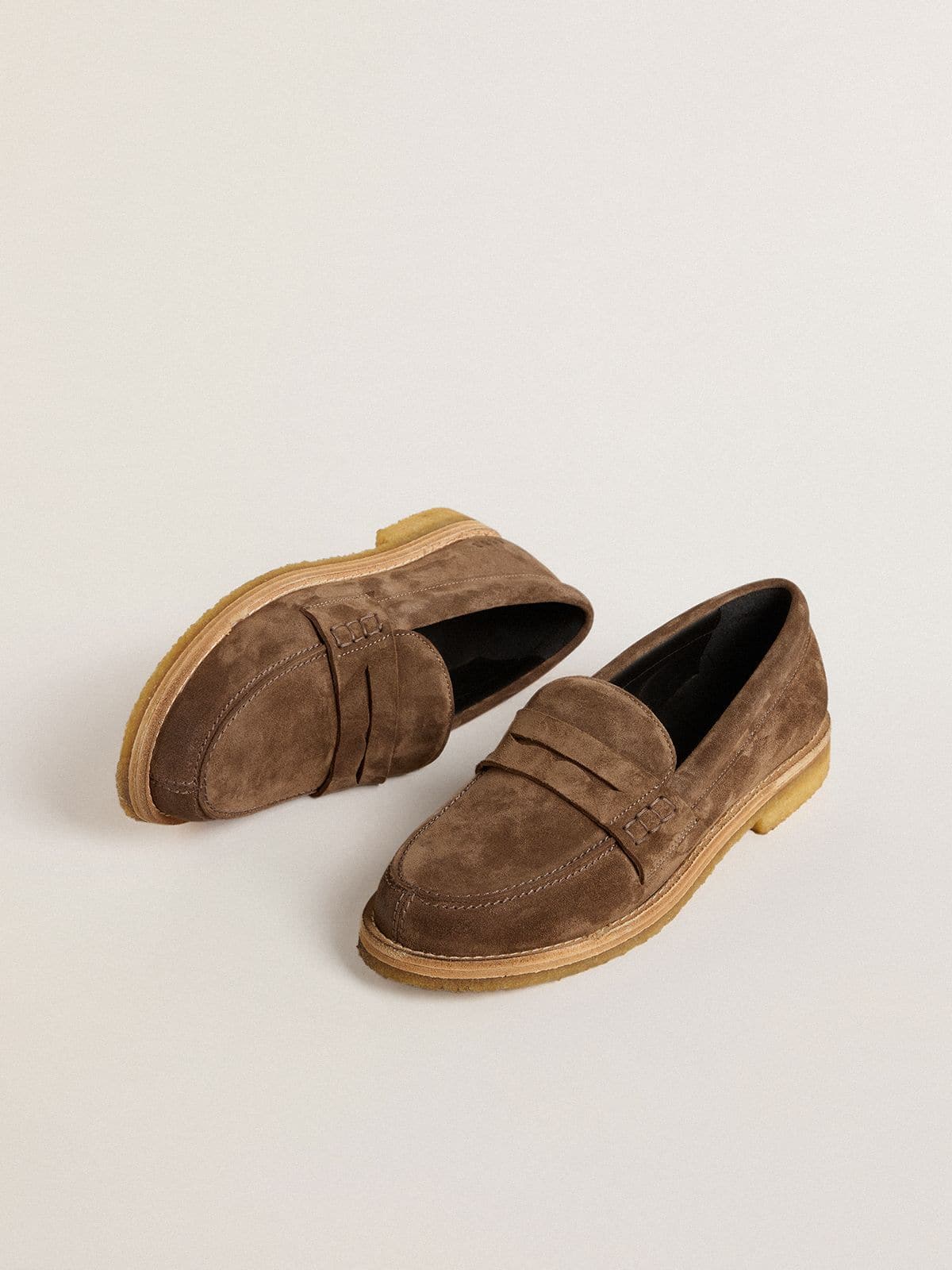 Men's Jerry loafer in dove-gray suede