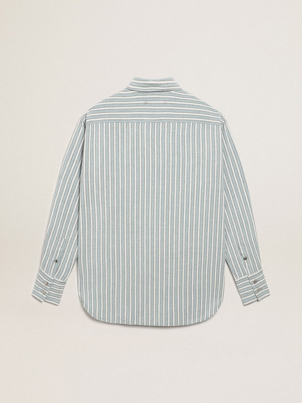 Camicia boyfriend Donna Collezione Journey con righe di colore acqua