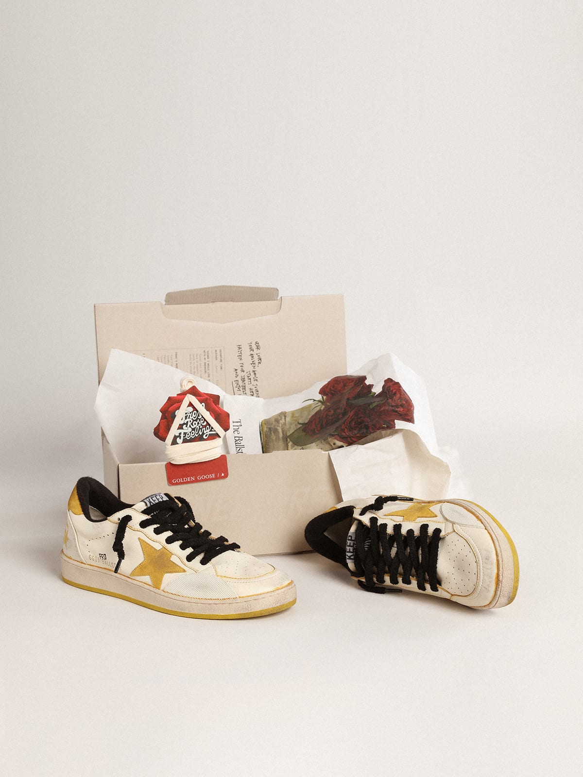 Ball Star Pro Uomo in nappa color crema con inserti in gomma