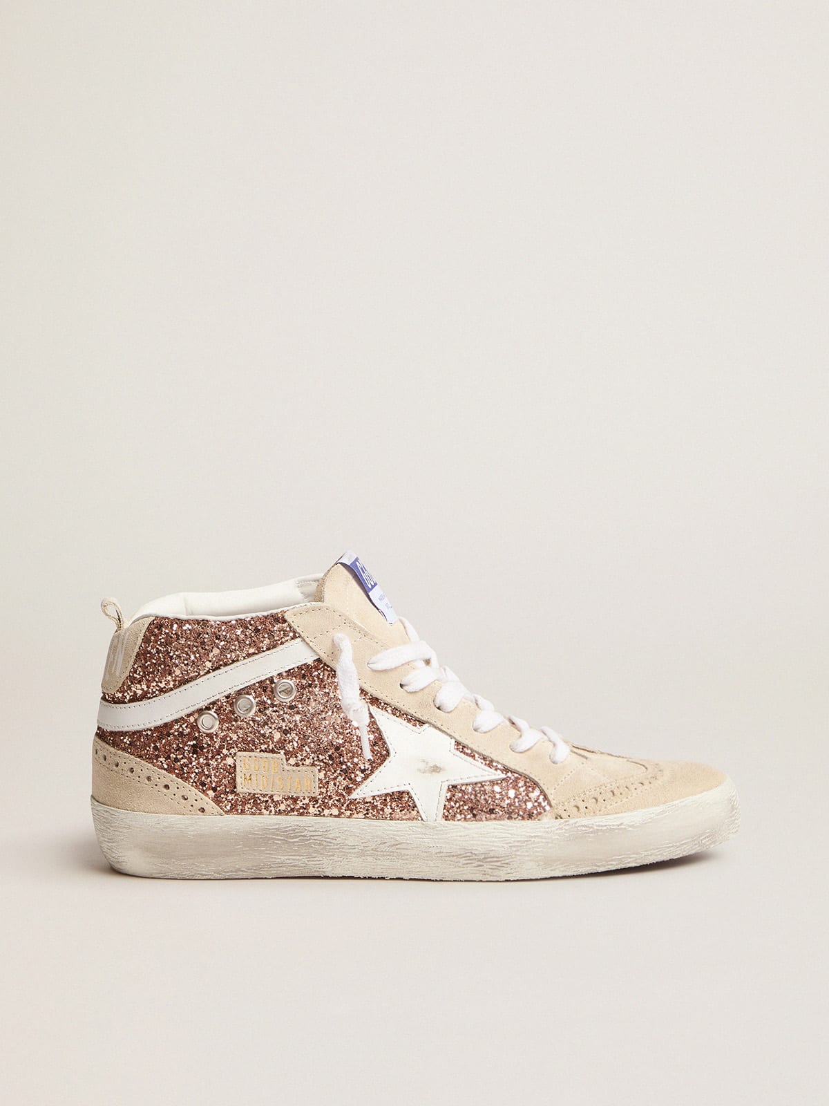 Mid Star con glitter oro rosa
