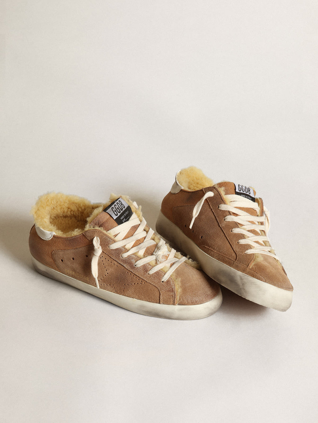 Super-Star LTD con stella traforata e fodera in shearling