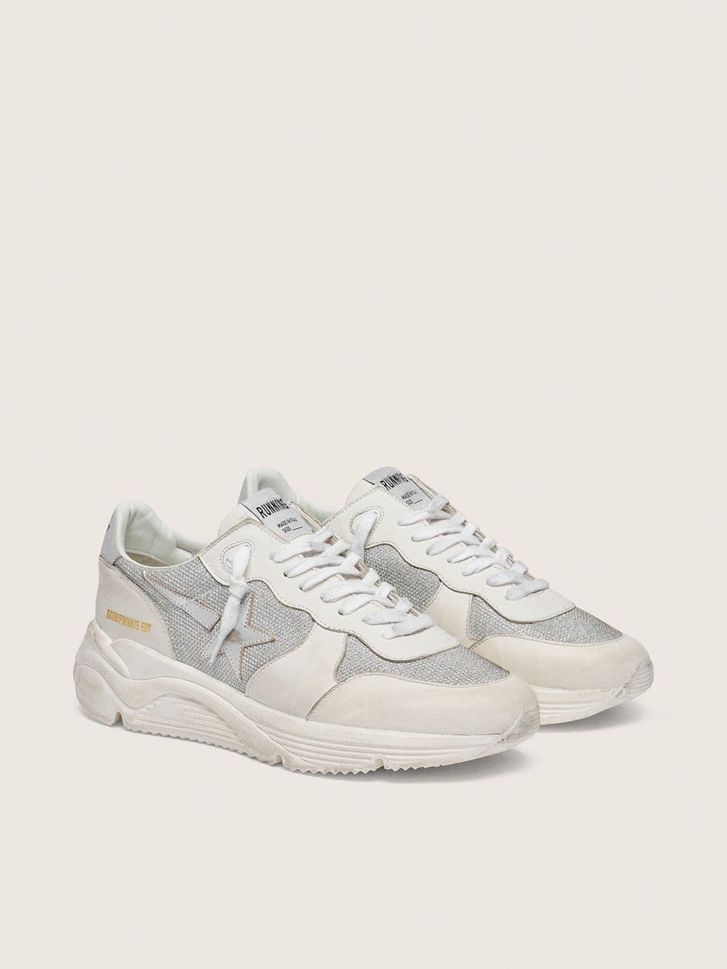 Women’s Running Sole in mesh and nubuck with silver metallic leather star